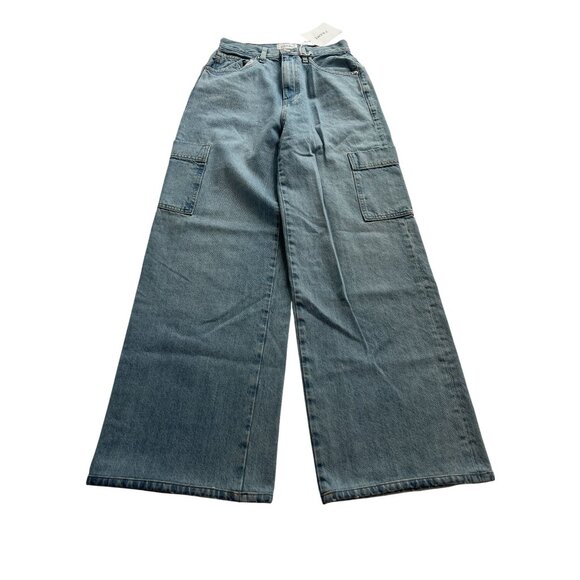 FRAME High Rise Baggy Pocket Jeans in Genoa